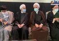 عکس/ حسن روحانی در مجلس ختم آیت‌الله ری شهری در کنار محسنی ‎اژه‌ای