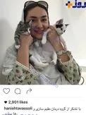 گربه هاي خانم بازيگر مشهور ايراني +عكس