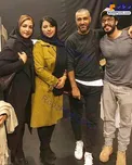 همسر شهاب حسینی در کنار پژمان جمشیدی و خواهرش+عکس