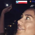ژست عجیب و غریب خانم بازیگر با ماه در یک عکس