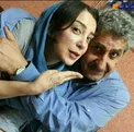 عکسی دیده نشده از خانم بازیگر در آغوش پدر کارگردانش