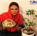 خانم بازیگر کیک تولد خودش را پخت+عکس