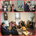 عکس/ دیدار قاضی‌زاده با خانواده شهید فخری‌زاده