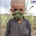 درست کردن ماسک گیاهی توسط پسربچه بلوچ/عکس
