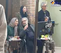 مسعود کیمیایی و نسرین مقانلو در پشت صحنه فیلم «خون شد»+عکس