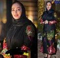 نقش و نگار متفاوت روی مانتوی خانم بازیگر+ عکس