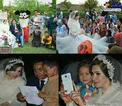 جشن عروسی یک زن و شوهر در پارک با کودکان کار+عکس