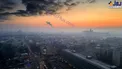 تصویر هوایی از میزان آلودگی هوا در لهستان