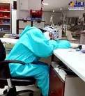 نوع استراحت خانم پرستار سوژه شد+عکس