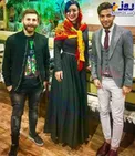تیپ خانم بازیگر در کنار بدل مسی+عکس