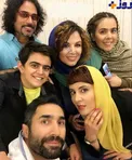 سلفی دسته جمعی مردان و زنان بازیگر