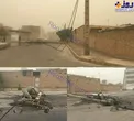 سقوط پایه‌ و ترانس برق در اثر وزش باد شدید در اهواز! +عکس