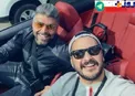 سلفی جالب آقای بازیگر در خودروی لوکسش