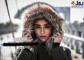 تیپ زمستانی خانم بازیگر با چهره ای متفاوت+عکس