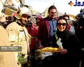 بازیگر زن مشهور در بین آتش نشانان پلاسکو + عکس