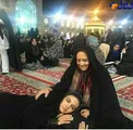 وقتی خانم بازیگر در حرم امام رضا می خوابد + عکس
