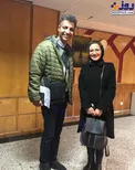 ملیکا زارعی و عادل فردوسی پور در سازمان صداوسیما+عکس