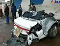 عکس/ متلاشی شدن خودرو لوکس دراثر تصادف فجیع