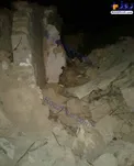 عکس/ تخریب کامل یک خانه در کنگاور بر اثر زلزله