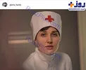 خانم بازیگر در شمایل یک پرستار اروپایی/ عکس
