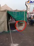 آرم سفارت عربستان سعودی بر چادری در وسط بیروت!+عکس