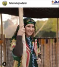 سرو وضع عجیب فاطمه گودرزی+عکس
