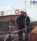 خوشگذرانی بازیگر مشهور و همسرش در یک کشتی قدیمی+عکس