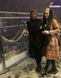 تیپ عجیب و غریب سحر قریشی در هوای برفی+عکس