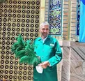 عکس/ سردار فضلی در لباس خادمی امام رضا(ع)