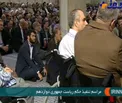 میثم مطیعی در صف های انتهایی جلسه تنفیذ