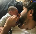 بنیامین بهادری و پسر نوزادش+عکس