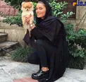 ژست و تیپ متفاوت خانم بازیگر با سگی که در آغوش دارد+ عکس
