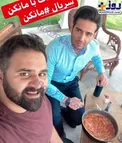 غذای آقای بازیگر در پشت صحنه مانکن/عکس