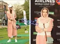 عکس/ خانم بازیگر در حال گلف بازی کردن