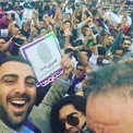 سلفى پولاد كيميايى و سالار عقيلی در كنار حامیان روحانی