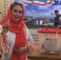 عکس/حضور الهام حمیدی پای صندوق رای