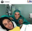 تصويری از كريس رونالدو و همسرش پس از تولد دخترشان