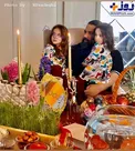 رضا صادقی و دخترانش در کنار سفره هفت سین +عکس