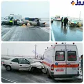 عکس/ تصادف شدید زانتیا با آمبولانس اورژانس
