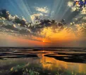 عکس/ غروب رویایی سیزده بدر در جزیره زیبای شیف