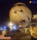 برخورد پرنده با دماغه ايرباس٣٢٠ در پرواز تفليس - تهران+عکس
