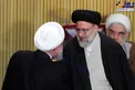 خوش و بش روحانی و رقیب انتخاباتی اش در نشست مجلس خبرگان/عکس