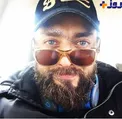 آقای بازیگر با عینک و کلاه خاص و ریش های بلند + عکس