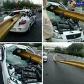 عكس/حادثه اي وحشتناك براي ماشين ايراني در خيابان هاي تهران