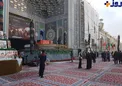 عکس/صحن جامع حرم رضوی محل برگزاری مراسم وداع با پيكر شهيد حججی