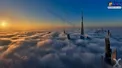 نمای رویایی از شهر دبی در یک روز ابری