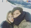 سلفی برفی فوتبالیست ایرانی پرحاشیه و همسر خارجی اش