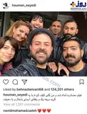 عكس يادگاری بازيگر مرد معروف با همكاران زن ارمنی اش