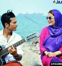 خانم بازیگر مشهور و همسر خواننده اش کنار دریا+عکس