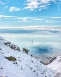 نمایی متفاوت از روز برفی تهران/عکس